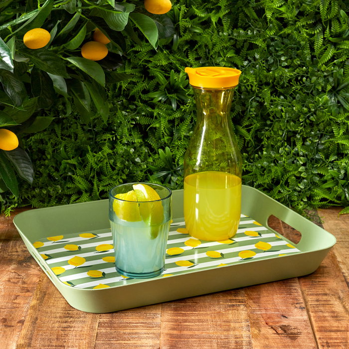 Home Deco Factory Bandeja Desayuno Bain De Soleil Polipropileno Limones 41x32 cm