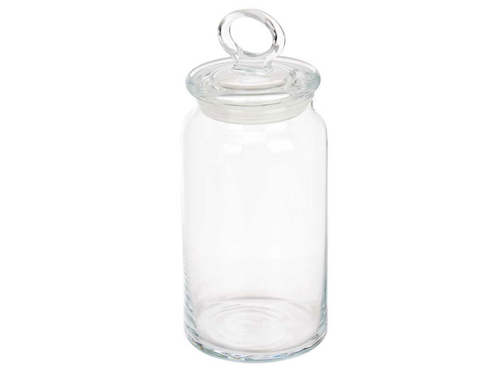 Pasabahce Tarro Kitchen 1130 ml Vidrio Transparente con Tapa Silicona 9.8x23.4x9.8 cm (Set de 6)