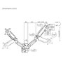 Maclean mc-988 soporte de pared para dos monitores, pantallas de 17-32'', sporte doble, muelle mecÁnico, carga max. 9 kg