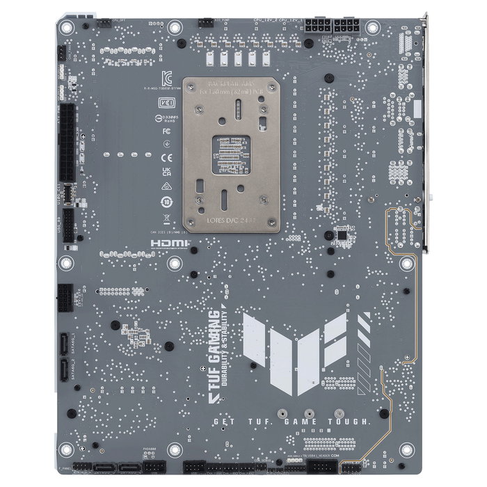 ASUS Placa Base TUF GAMING B850-BTF WiFi W ATX AMD AM5 para Ryzen 7000/8000/9000 Series, DDR5 8000 MHz hasta 256 GB, Wi-Fi 7, Bluetooth 5.4, Color Blanco