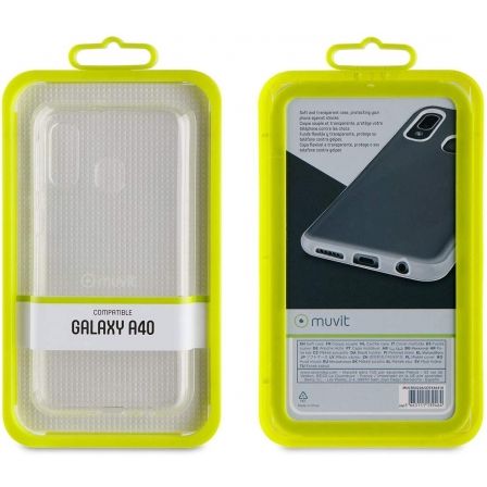 Funda Muvit MUCRS0226 para Samsung Galaxy A40/ Transparente