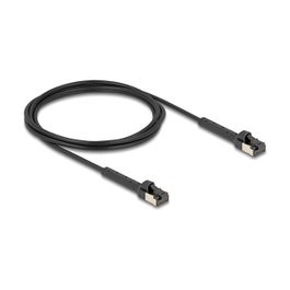 DeLOCK Cable de red RJ45 Slim Cat.6a U/FTP 2 m Negro