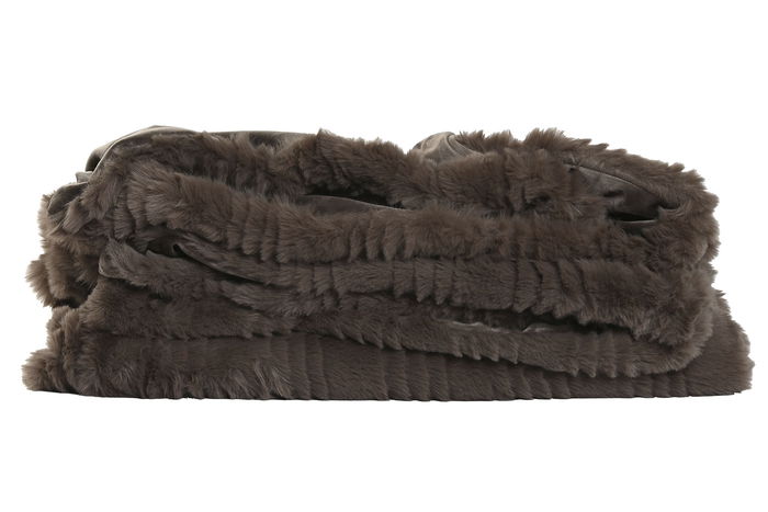 DKD Home Decor Manta Urban Rabit fur april 24 d Marron 240 x 1 x 220 cm