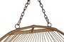 DKD Home Decor Sillón Colgante Terraza y Jardín Ratán Sintético/Aluminio Marrón Claro/Oscuro con Cojines Plegable Doble 61 x 117 x 130 cm