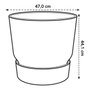 Elho Maceta Greenville Rond 47 Exterior Blanco
