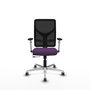 PIQUERAS Y CRESPO Silla de oficina Motilla con mecanismo Sincro/Traslack, Morado y Negro