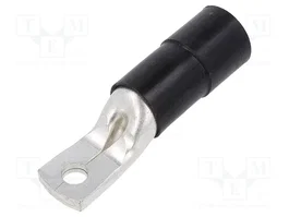 BM GROUP Terminal de anillo tubular aislada M8, negro, 4/0AWG