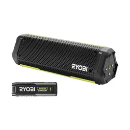Ryobi RYO4892210232236 Altavoz Bluetooth 4 V IP67 con Cable USB-C y 1 Batería de Litio USB de 4 V y 2,0 Ah