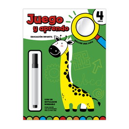 EDITORIAL IMAGILAND, JUEGO Y APRENDO 4 AÑOS - CON LUPA Y ROTULADOR BORRABLE