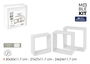 Inde Set 3 Estantes Flotantes 30 cm, 27 cm, 24 cm Blanco Moblekit (4 Unidades)