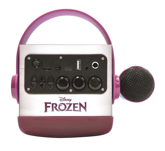 Lexibook Altavoz Bluetooth Frozen con Micrófono y Efectos de Luz, 13 x 33 x 13 cm, para Mayores de 3 Años