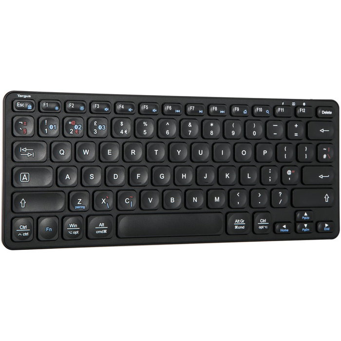 Targus AKB862UK Teclado Mini Inalámbrico Bluetooth 5.1 QWERTY Multi-Device Compact Negro