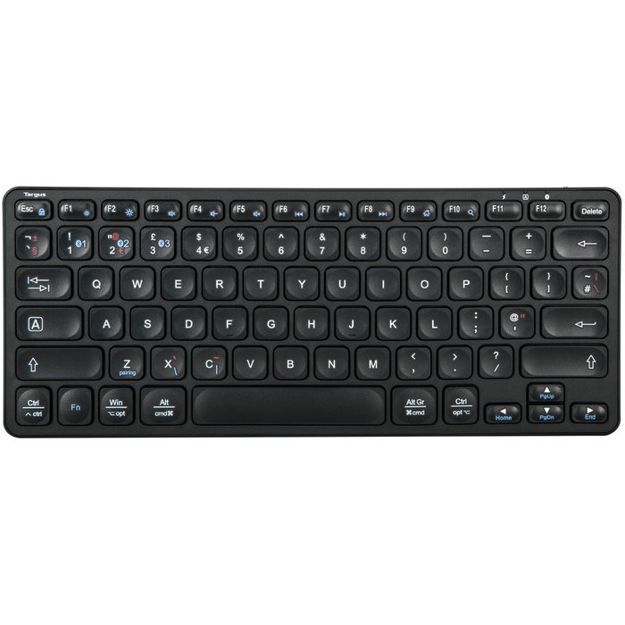 Targus AKB862UK Teclado Mini Inalámbrico Bluetooth 5.1 QWERTY Multi-Device Compact Negro