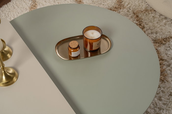 Nordure Mesa de Café Orion Verde Ceniza, Arenisca, 90x30x60cm y 85x35x30cm
