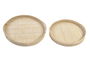 DKD Home Decor Bandeja Balines Ratán Natural 46 x 5.5 x 50.5 cm Set de 2 Unidades
