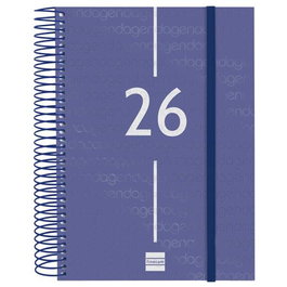 Finocam Agenda Espiral E10-155x212 mm Tapa Pp Azul 2026