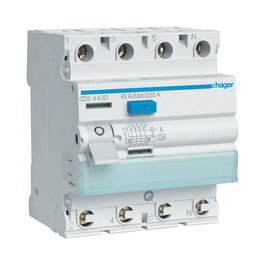 Hager CDS440D Interruptor Diferencial 4 Polos 40A 30mA Typ A QuickConnect