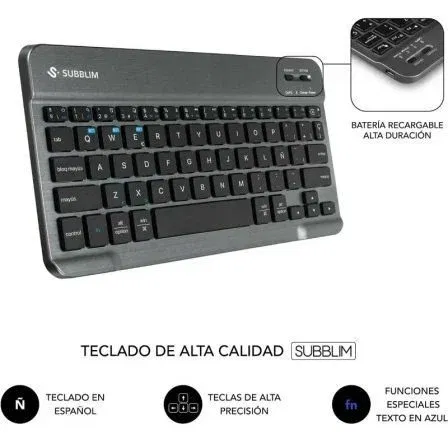 Subblim SUBKT3-BTL340 Funda con Teclado Bluetooth para Lenovo Tab M11 Negra