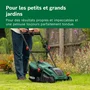 Bosch ROTAK18V-32 Cortacésped inalámbrico, Ancho de corte 32 cm, Incluye bolsa recolectora 35 L, función mulching, batería y cargador