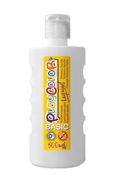 Tempera Playcolor Liqüid Liquida 500 Ml (Botella) Blanco (Set de 6)