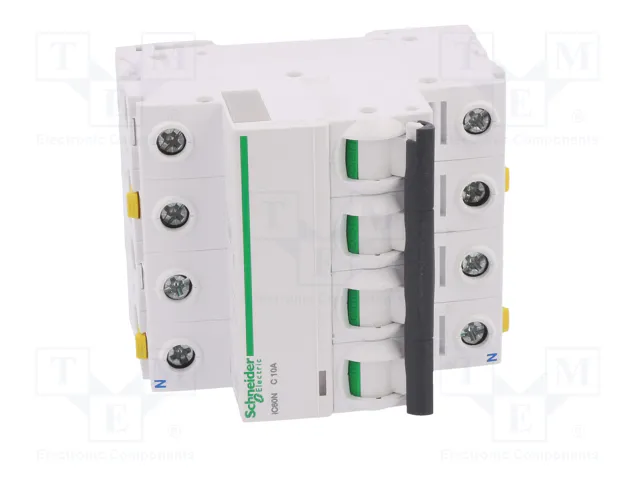 SCHNEIDER ELECTRIC ACTI9 iC60N Interruptor magnetotérmico 10A 3+N 6kA SCHNEIDER ELECTRIC ACTI9 iC60N Interruptor magnetotérmico 10A 3+N 6kA