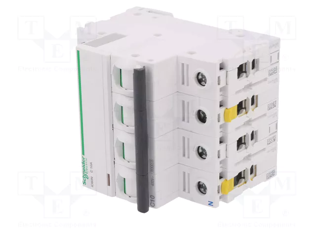 SCHNEIDER ELECTRIC ACTI9 iC60N Interruptor magnetotérmico 10A 3+N 6kA SCHNEIDER ELECTRIC ACTI9 iC60N Interruptor magnetotérmico 10A 3+N 6kA