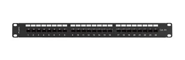 LANBERG Patch Panel Cat 6a 1U 19 pulgadas 24 puertos RJ45 LANBERG Patch Panel Cat 6a 1U 19 pulgadas 24 puertos RJ45