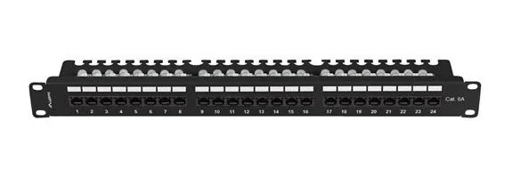 LANBERG Patch Panel Cat 6a 1U 19 pulgadas 24 puertos RJ45 LANBERG Patch Panel Cat 6a 1U 19 pulgadas 24 puertos RJ45