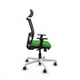 PIQUERAS Y CRESPO Silla de oficina Yunquera con mecanismo Sincro/Traslack, Verde y Negro