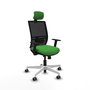 PIQUERAS Y CRESPO Silla de oficina Yunquera con mecanismo Sincro/Traslack, Verde y Negro