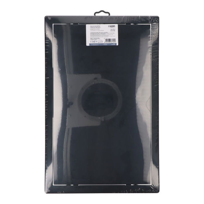 Edm Tapa de registro rectangular empotrable ABS 25x40cm gris antracita apta para pladur