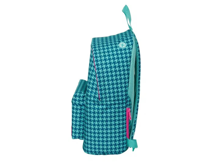 Safta Mochila para Portátil 14,1 Pulgadas Pata de Gallo Verde