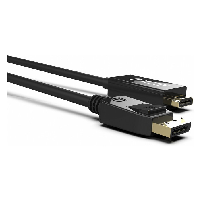 INCA IDPH-18T Cable DisplayPort a HDMI 1.8m Macho-Macho Negro, Velocidad 10.2 Gbit/s