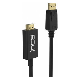 INCA IDPH-18T Cable DisplayPort a HDMI 1.8m Macho-Macho Negro, Velocidad 10.2 Gbit/s