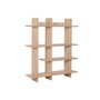 DKD Home Decor Estantería de Madera de Hevea con 4 Estantes