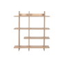 DKD Home Decor Estantería de Madera de Hevea con 4 Estantes