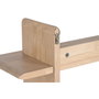 DKD Home Decor Estantería de Madera de Hevea con 4 Estantes
