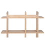 DKD Home Decor Estantería de Madera de Hevea con 4 Estantes