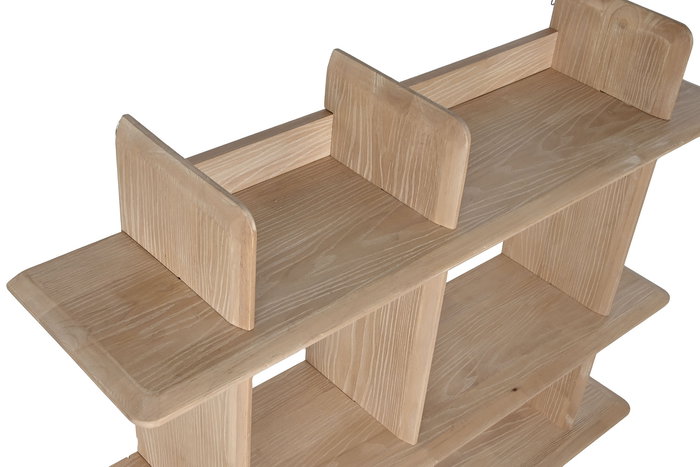 DKD Home Decor Estantería Madera de Hevea 22 x 90 x 100 cm con 4 Estantes