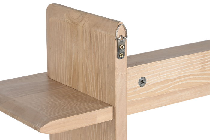 DKD Home Decor Estantería Madera de Hevea 22 x 90 x 100 cm con 4 Estantes