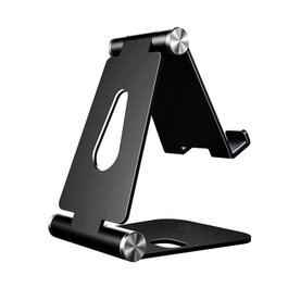 Aisens Soporte de Sobremesa Tamaño M Ajustable (2 Pivotes) para Móvil o Tablet - Negro