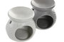 DKD Home Decor Quemador Shabby Gris Blanco Metal 9 x 17 x 17 cm Set de 5 Piezas con 4 Aromas