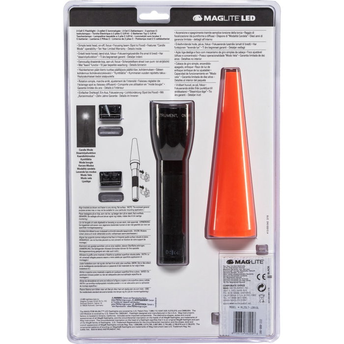 Maglite ML25 LED 2C Linterna de Seguridad Negra