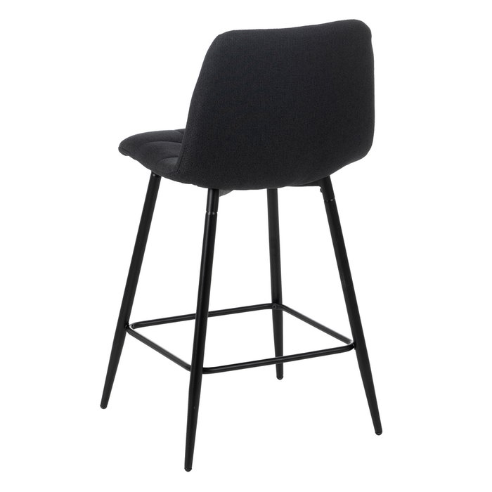 Taburete Negro Tejido-Metal Salón 45 X 55 X 92 cm (Set de 4)