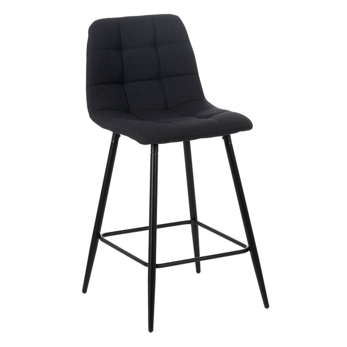 Taburete Negro Tejido-Metal Salón 45 X 55 X 92 cm (Set de 4)