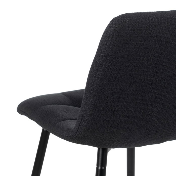 Taburete Negro Tejido-Metal Salón 45 X 55 X 92 cm (Set de 4)