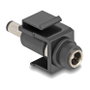 DeLOCK Adaptador Keystone DC 5.5 x 2.1 mm Hembra a Macho Negro - Módulo Plano para Conector de Alimentación