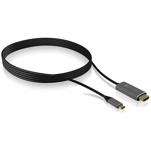 ICY BOX IB-CB020-C Cable Adaptador USB-C a HDMI 1.8m Negro para 4K 60Hz HDCP 2.2 ICY BOX IB-CB020-C Cable Adaptador USB-C a HDMI 1.8m Negro para 4K 60Hz HDCP 2.2