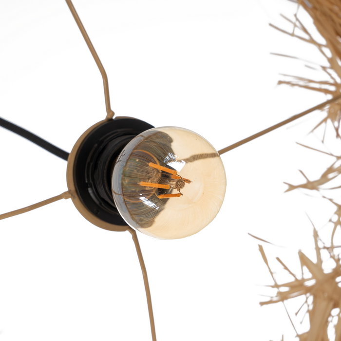 Lámpara Techo Fibra Natural Iluminación 40 X 40 X 32 cm