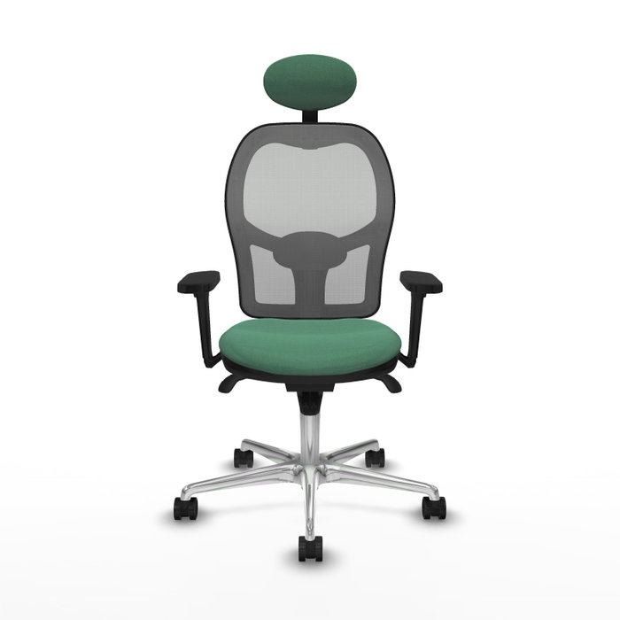 PIQUERAS Y CRESPO Silla de oficina Jorquera con mecanismo Sincro, Verde esmeralda y Gris PIQUERAS Y CRESPO Silla de oficina Jorquera con mecanismo Sincro, Verde esmeralda y Gris